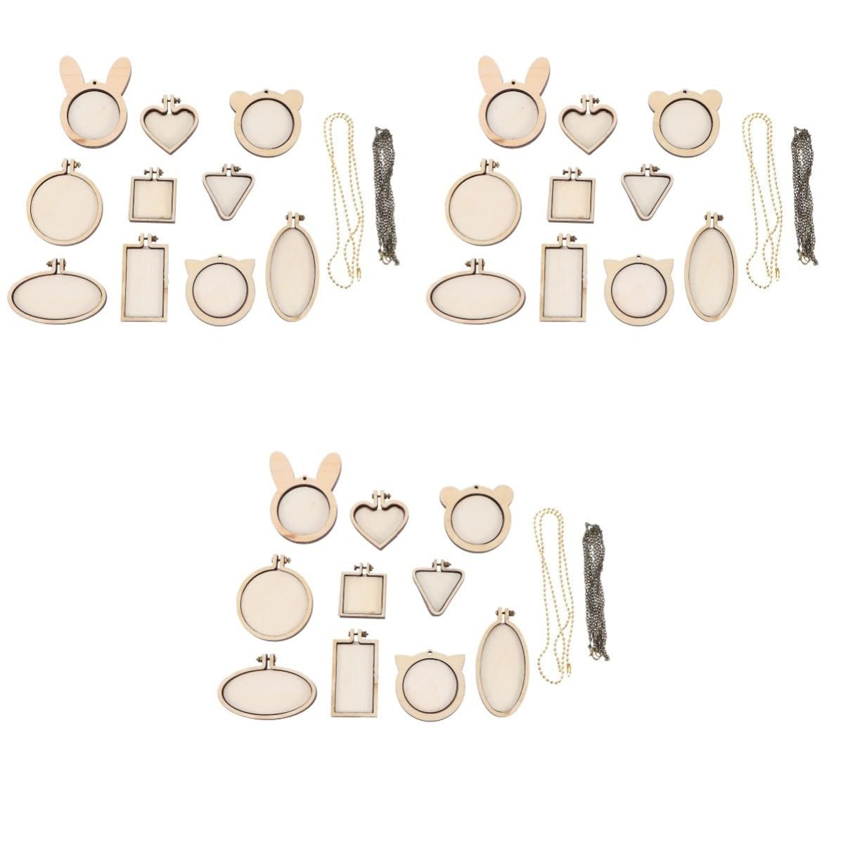 Didiseaon 36 Piezas Aro de Bordado de Madera para Manualidades Diy, Fácil