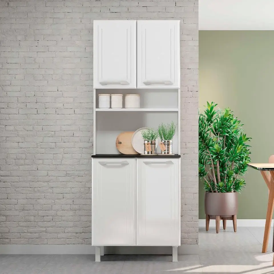 Multimóveis Paneleiro Armário de Cozinha Aço 70cm com 4 Portas CR20525 Branco
