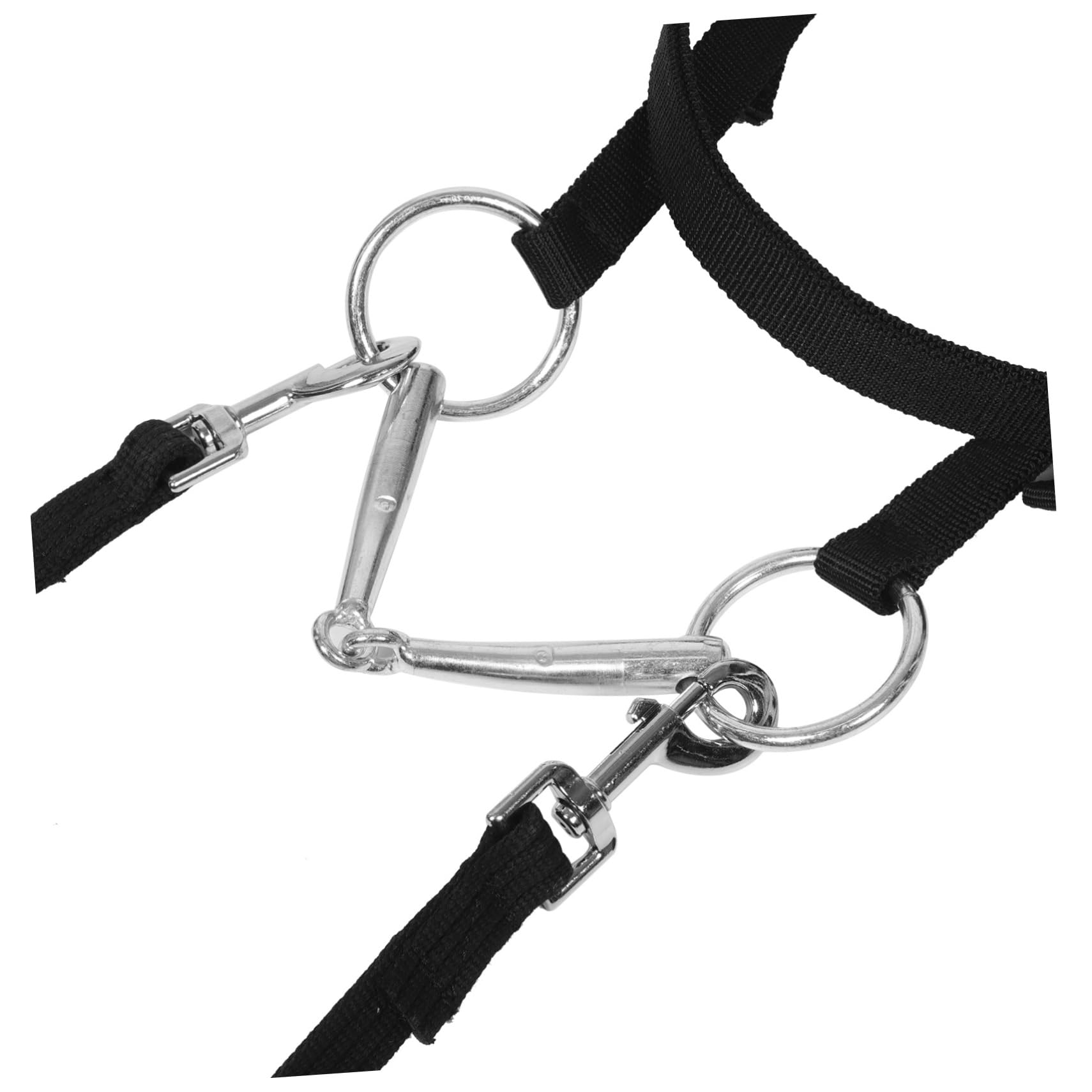 Cavezza Cavallo in Nylon Nero, Comoda, per Cavalli Piccoli | Addestramento e Equitazione, Design No-bite, per Cavallo Giovane, Uso Rider
