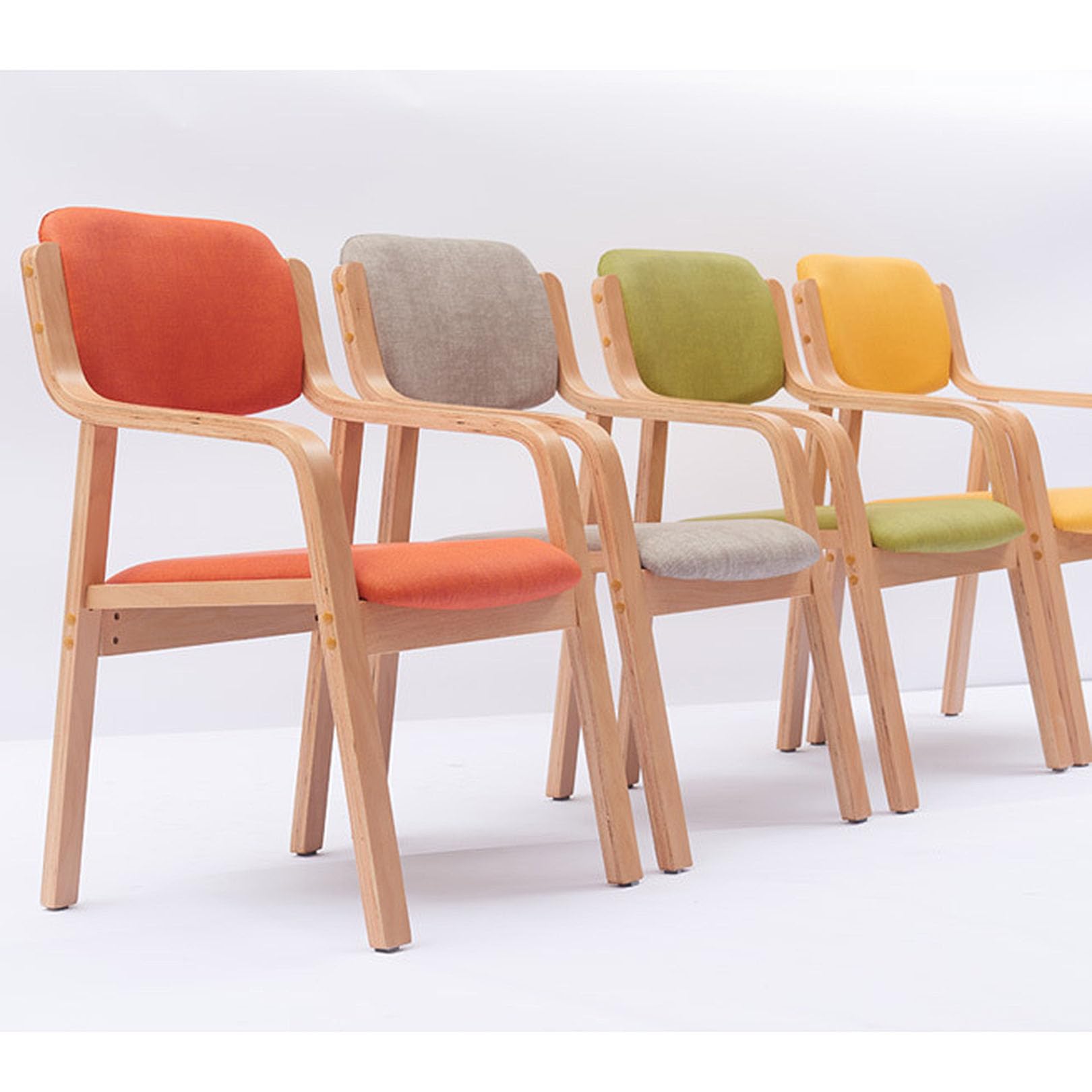 Set Di 2 Sedie Imbottite Con Braccioli - Per Sala Da Pranzo, Cucina O Soggiorno, Gambe In Legno - Foto 11