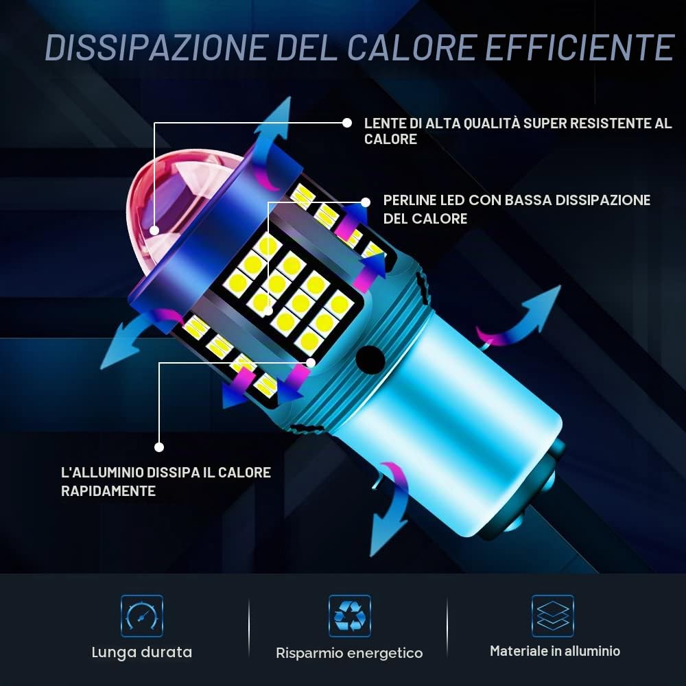 H6 LED Lampadina per Fari per Moto, 2022 Nuove Lampadine per Fari a LED per Moto Scooter BA20D Aggiornate con Proiettore HD, Luci Abbaglianti e Anabbaglianti Moto 25W 12V-80V Bianco-1PZ