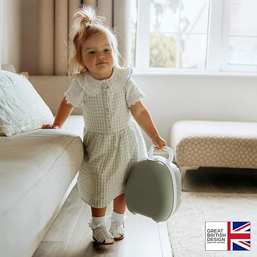 Miniatura 2 de My Carry Potty - Orinal de viaje gris pastel, galardonado asiento de inodoro portátil para niños pequeños para llevar a todas partes