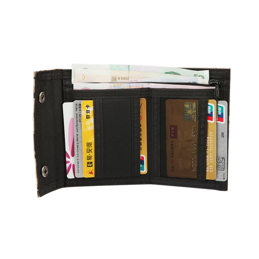 Heavy-Duty Casual Canvas Trifold Digital Camo Commando Wallet Card Holder Organizer