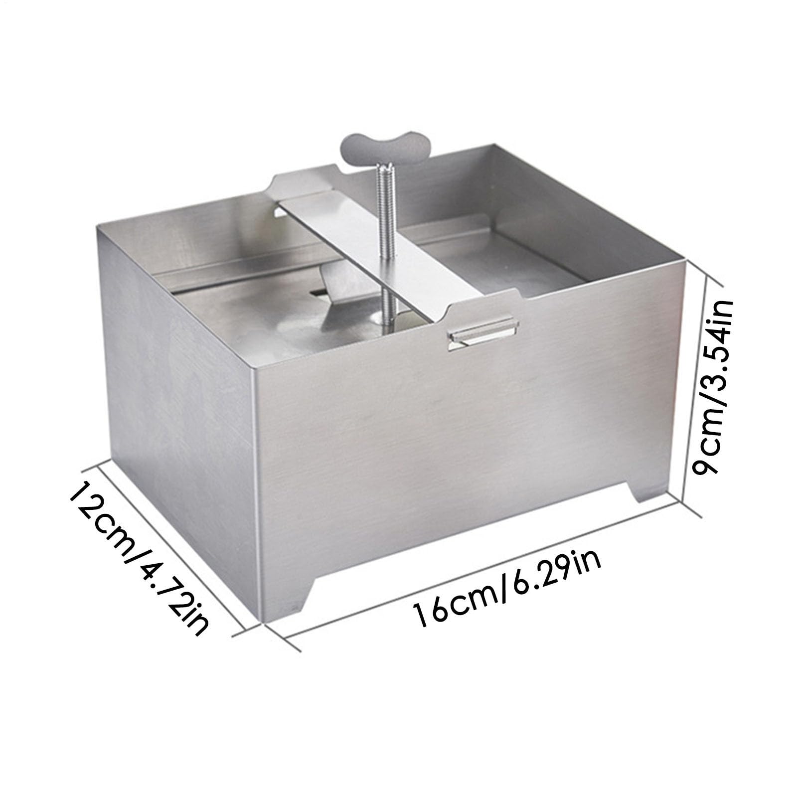 Générique Paneer Maker, 6.3x4.72x3.54 inches Extra Firm Dutch Mold, Stainless Steel Cottage Press Creator, Reusable Kitchen Utensil, Sturdy Paneer Press for Compressed Cheese