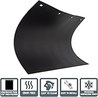 Vista 2 de Buyers Products RC30PPB, paquete de 2 aletas de polímero negro súper duraderas de 24 x 30 pulgadas, las aletas de barro no son de goma