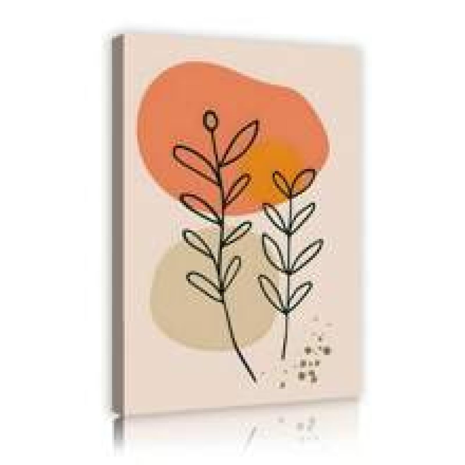 XINBAO Boho Terracotta Green Canvas Wall Art Abstrait Bohème Décoration Murale Affiche Impressions Milieu Du Siècle Géométrique Peinture Murale Art 40x60cm Avec Cadre