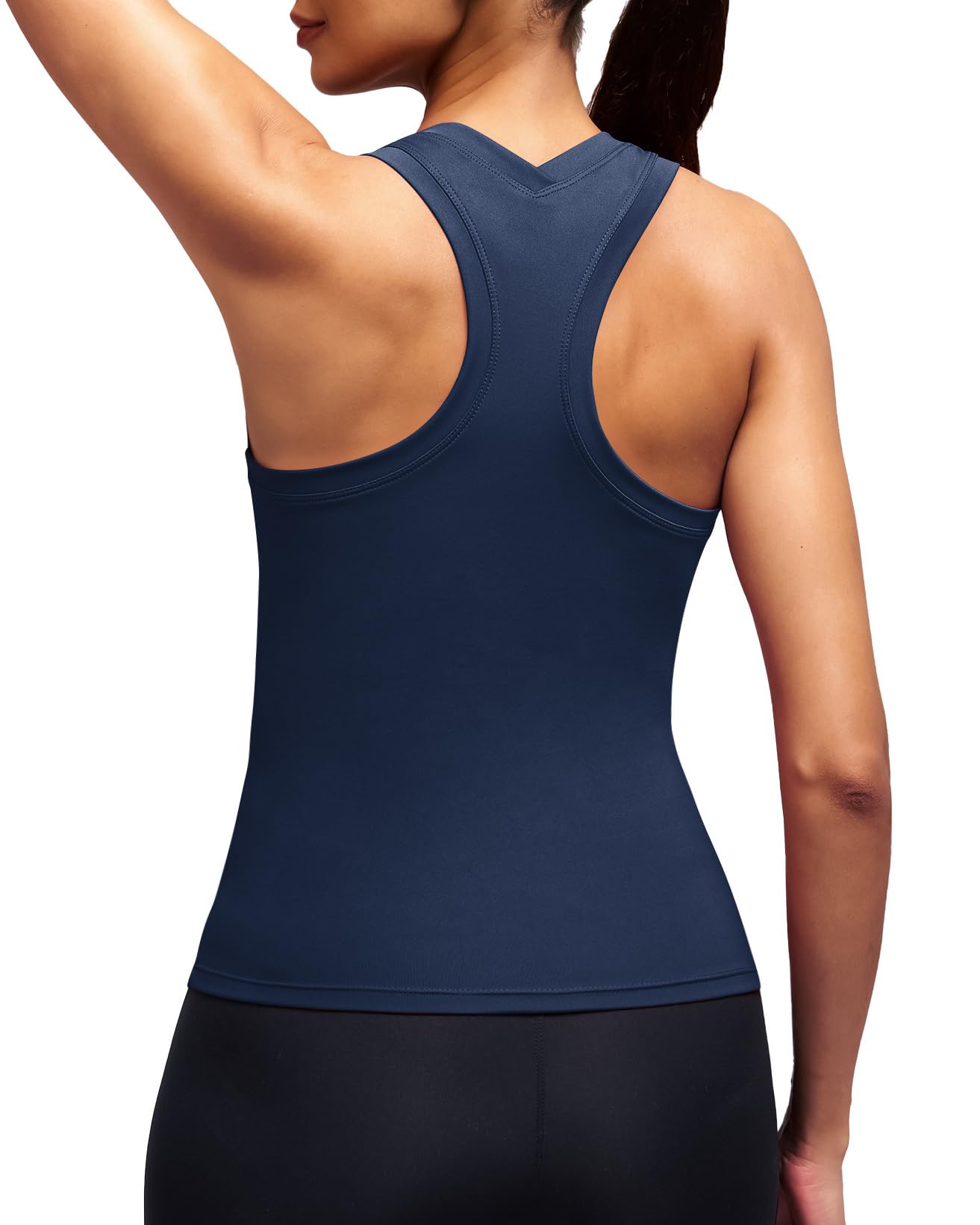 Alaroo Workout Tank Tops for Women Racerback Athletic Gym Clothes Womens Yoga Tight Fit Sleeveless Shirts Activewear — view 11