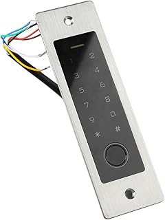 Glomora Touch Fingerprint & Card Access Control Machine - Embedded Backlit Keyboard System for Home, Office, Garage Security