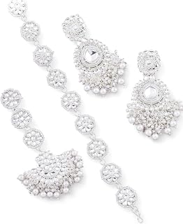 A H Alloy Kundan & Pearl Jewelry Set Price In India