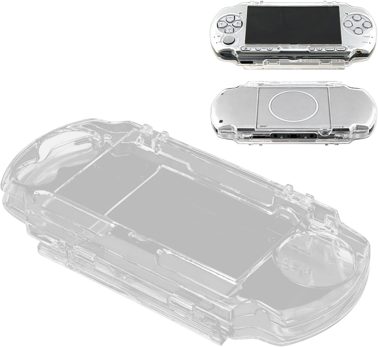 Stylish Shockproof Transparent Protective Case with Movie Bracket for 3000, Prevent Slipping
