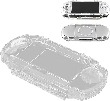 Transparent Universal Protective Case, Shockproof and Anti Slip Transparent Case for PSP with Movie Stand, Suitable for PSP 2000 3000 Host Replacement.