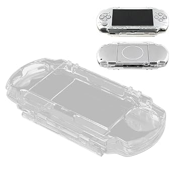 Pomya Full Protective Shell, for 2000 3000 Game Console, Crystal Protective Cover Shell Skin, Transparent Housing Case Cover with Bracket, PC Material