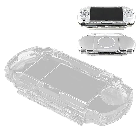 Pomya Full Protective Shell, for 2000 3000 Game Console, Crystal Protective Cover Shell Skin, Transparent Housing Case Cover with Bracket, PC Material