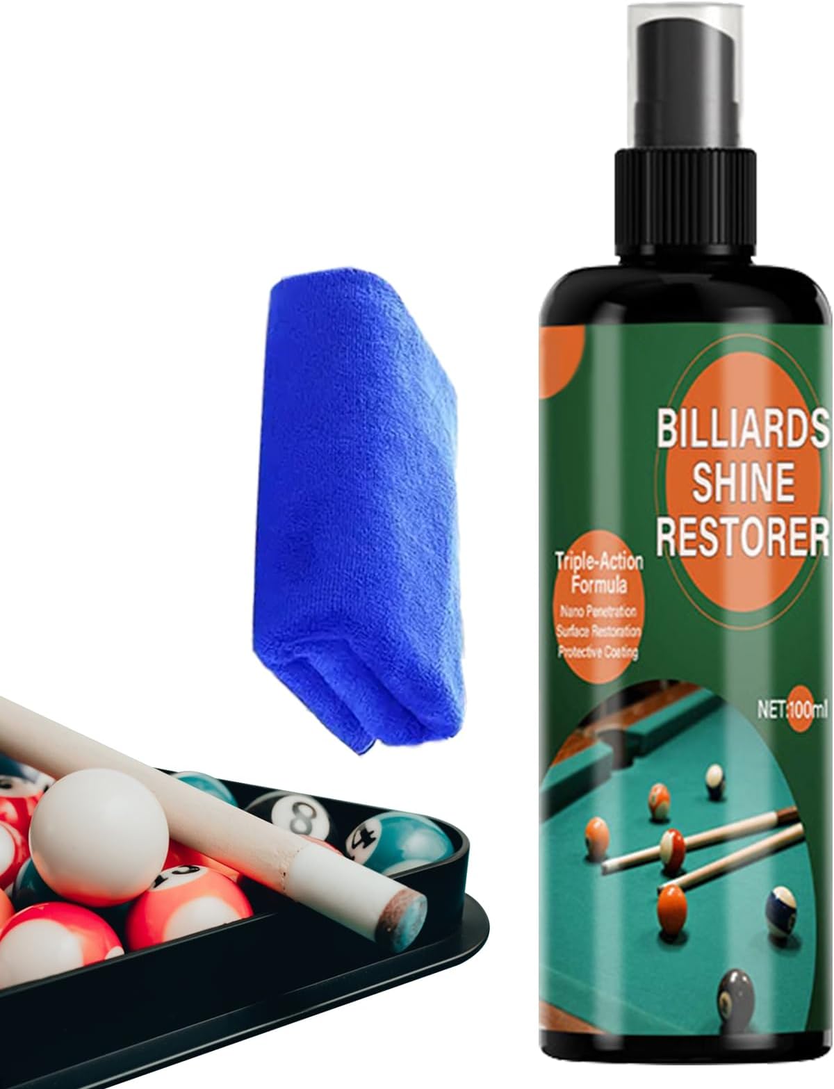 Billiard Tables Cleaner Spray - 100ml Highly Effective Scratch Repair Mist - Pool Ball Restorer Spray,for Teens Wife Husband Son Daughter Family Friends