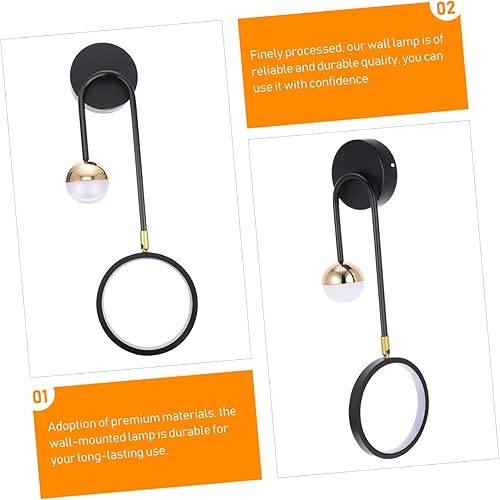 Miniatura 9 de DOITOOL 1 juego de lámpara de pared lámpara de cama luces de pared montadas en la pared luces de luz para habitación hogar remates para lámparas