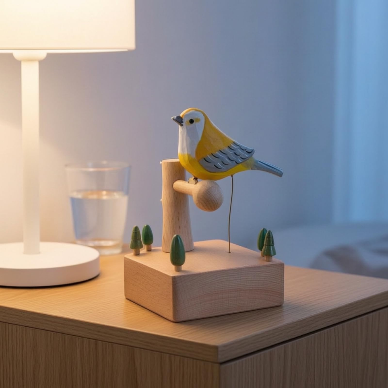 Caja Música con Pájaro Eléctrica Caja Musical Coleccionable Juguete para, Dormitorio Infantil, Escritorio, Style to 2