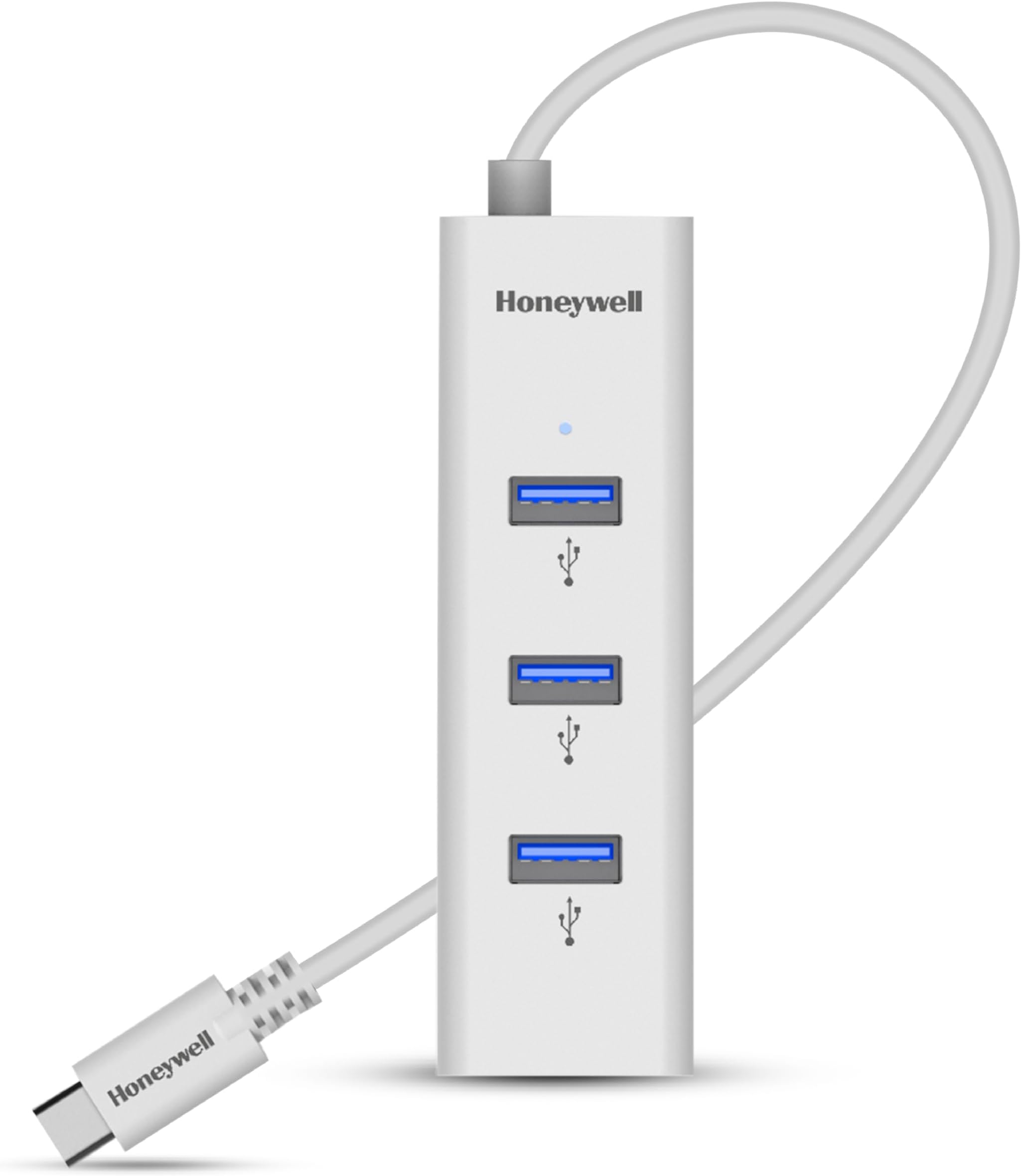 Honeywell Momentum Type C to 4xUSB 3.0 Hub, Super-Fast Transmission Speed 5GBPS, Max Current 900mA per Port, Universally Compatible with All Type C- MacBook, Laptop, PC, Printer, Mobiles, Keyboard