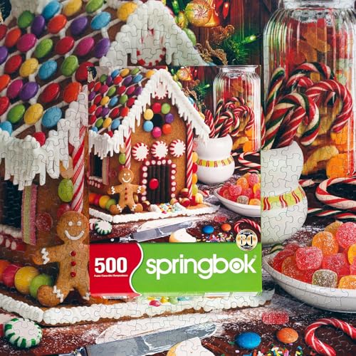 Springbok Gingerbread House Rompecabezas de 500 Piezas para Adultos | Piezas de Corte Único, Hecho en USA, Materiales Ecológicos miniatura 3
