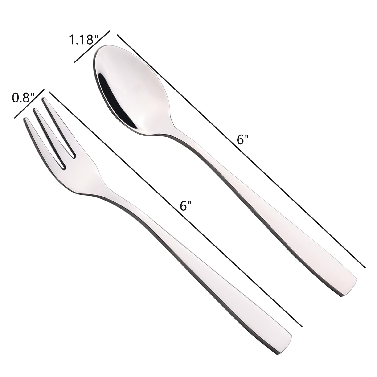 Begale 12-piece Stainless Steel Tea Spoons and Tasting Appetizer Cake Forks — Amazon image 2