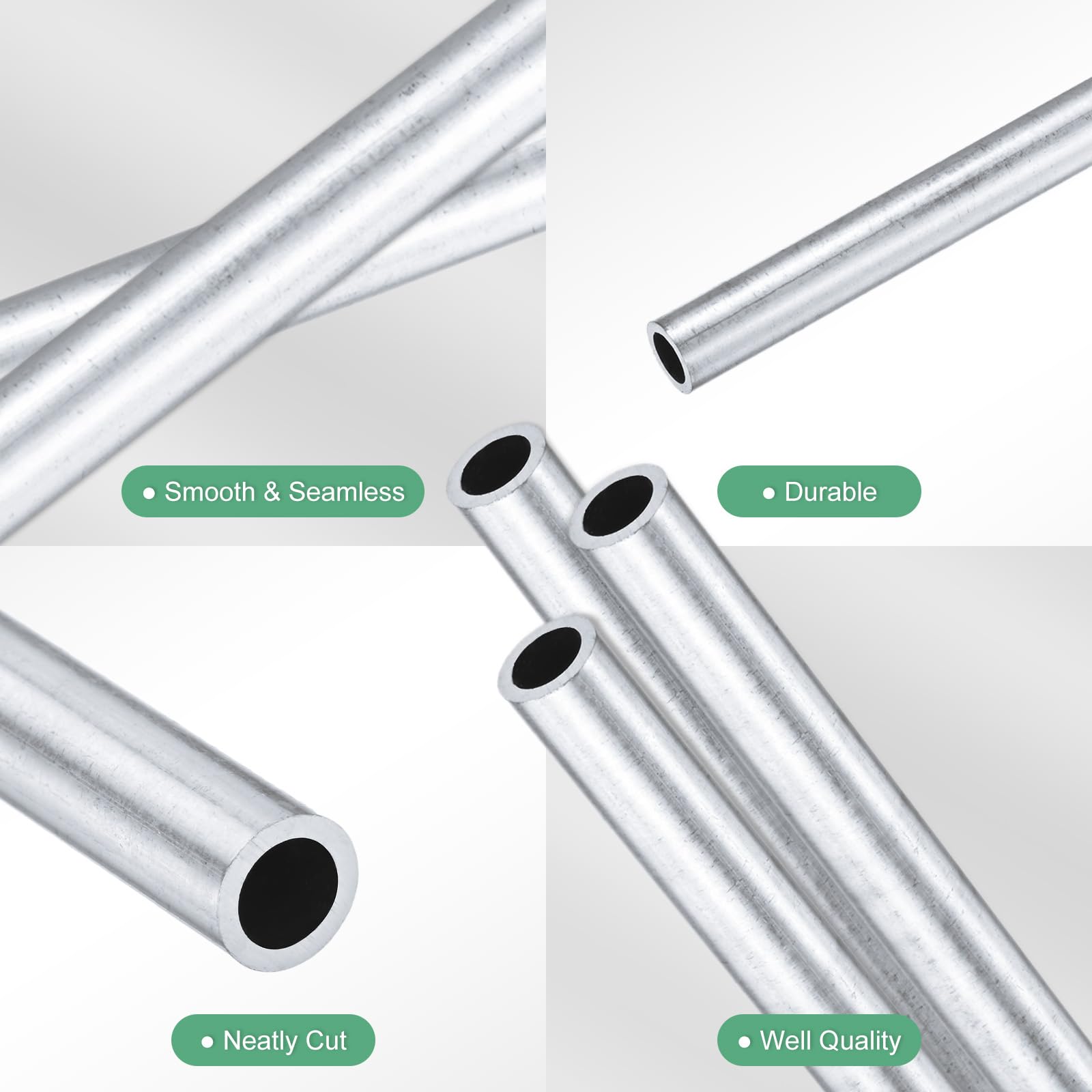 DMiotech Lot De 3 (8mm Od X 5mm Id) Tube Rond En Aluminium 6063 De 300mm De Longueur Pour La Construction De Cadres De Machines Et Projets Diy