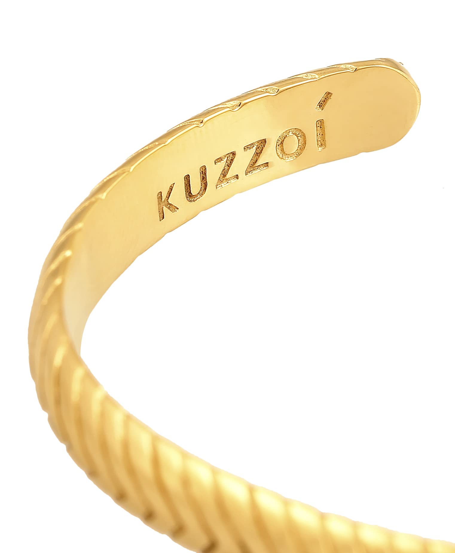 Kuzzoi Buddha Herren 7 mm Silber Armreif offen aus massiven 925 Silber