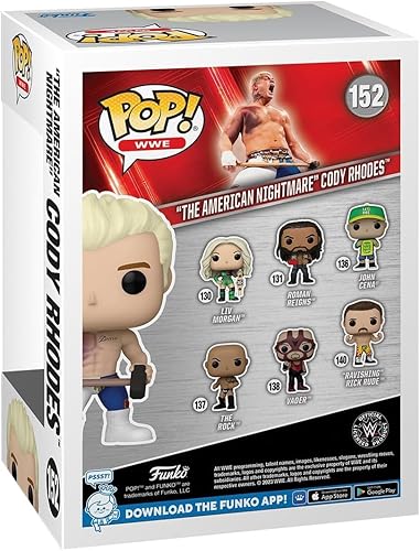 Miniatura 3 de POP WWE: The American Nightmare - Figura de vinilo de Cody Rhodes Funko (con funda protectora de caja compatible), multicolor, 3.75 pulgadas