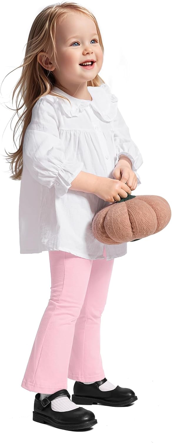 Witwot 3 Pack Baby Girls Flare Pants Soft Cotton Toddler Bell Bottom Leggings Infant Clothes Size 18M-5T - Image 4