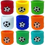German Trendseller® - 12 x Fußball Schweißband ┃ Handgelenk ┃ Mitgebsel ┃ Kindergeburtstag ┃ Für 12 Kinder
