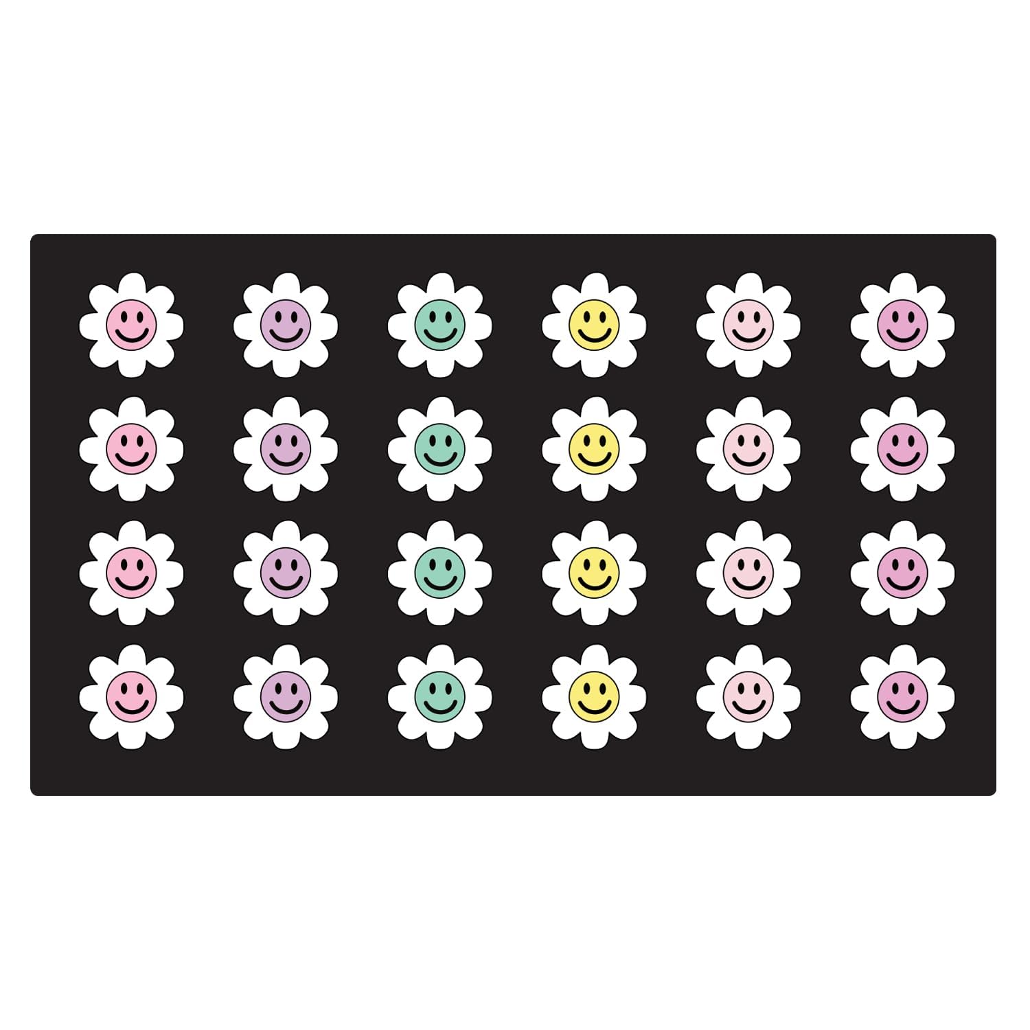 Photo 1 of Booooom Jackson Classroom Rug - 7'6"x13' Cheerful Flower Smiley
