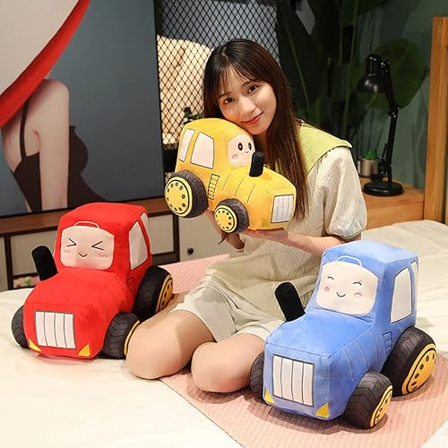 Vista 7 de Juguete de peluche de tractor de felpa suave, almohada de peluche súper linda, excelente regalo para niños o fiesta de cumpleaños de 12 pulgadas