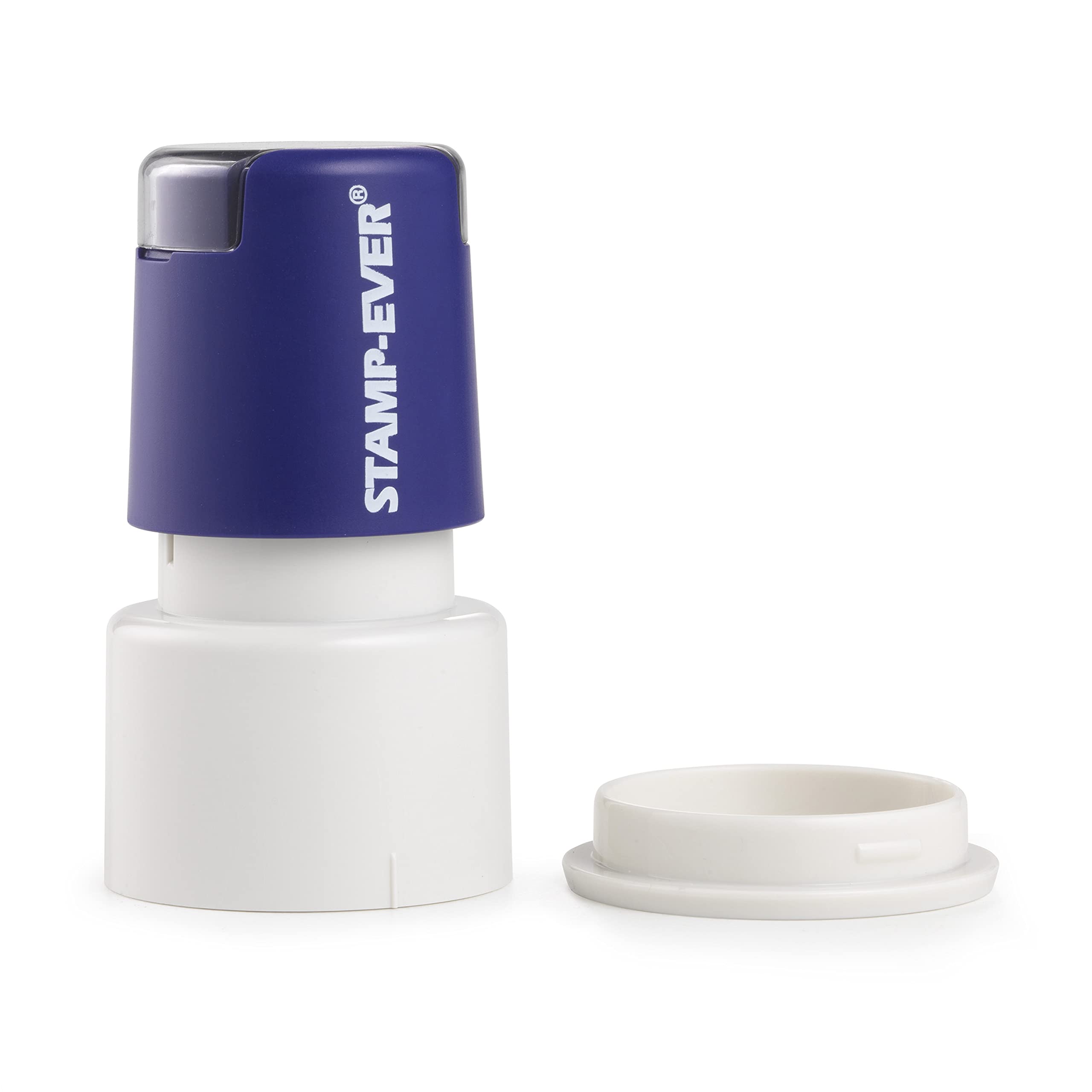 Stamp-Ever Pre-Inked Smiley Face Stamp - 3/4 Inch Round Red Ink Message Stamper