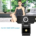 1080P Webcam with Microphone and Speaker, USB HD Computer Web Camera, Wide Angle Conferencing, Online Calling, Streaming Camera, Plug and Play, for Desktop PC or Laptop Computer