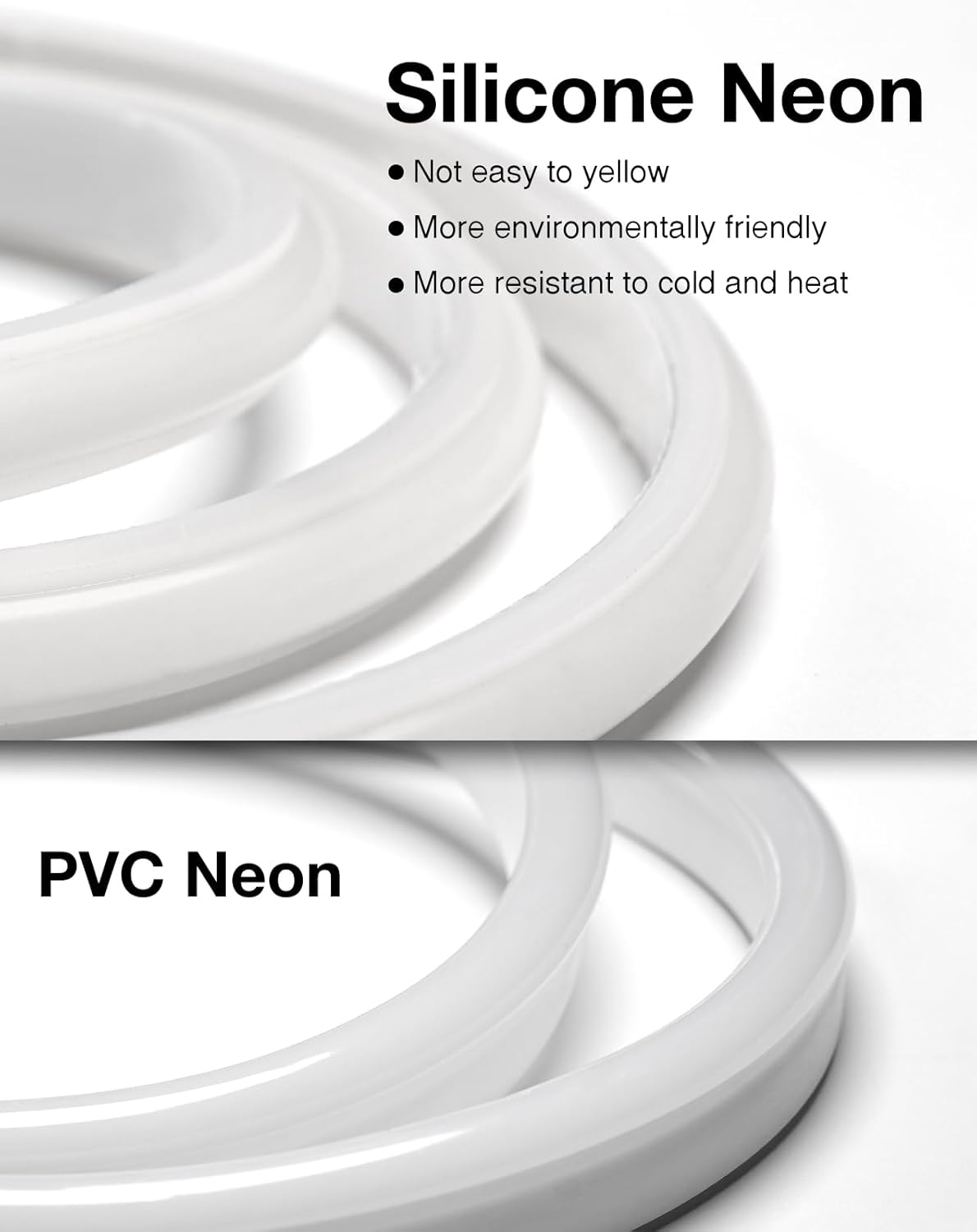 COB LED Neon Rope Light 110V - 30m/98ft Waterproof Silicone Rope Light with Adhesive Backing, Cuttable 2800K Warm White Neon Lighting for Cabinets, Home Office & DIY Projects