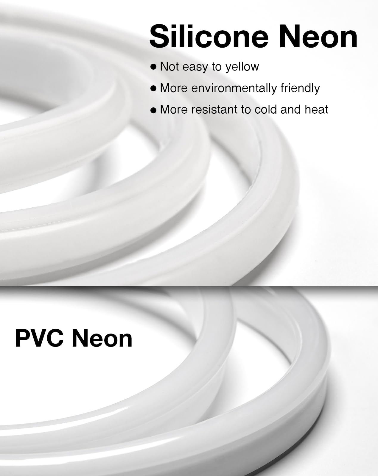 Cuerda de luz LED de neón COB de 110 V, 33 pies, 2800 K, luz LED blanca cálida con pegamento trasero, cuerda de luz LED de neón de silicona cortable para gabinete, hogar, oficina, proyectos de