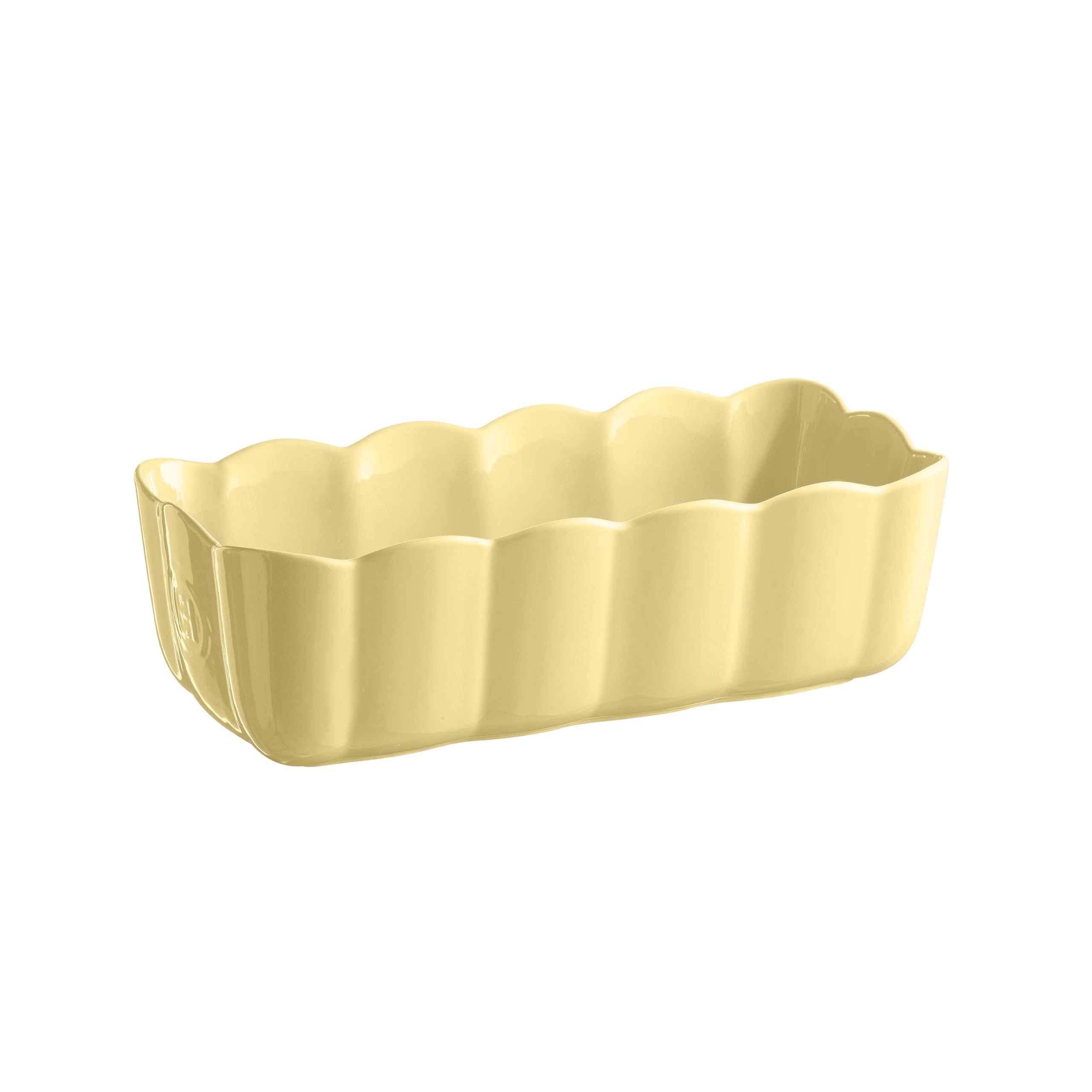 Emile Henry Moule à Cake Madeleine – Céramique Haute Résistance – Cuisson Homogène – Coloris Jaune Vanille – Fabriqué en France
