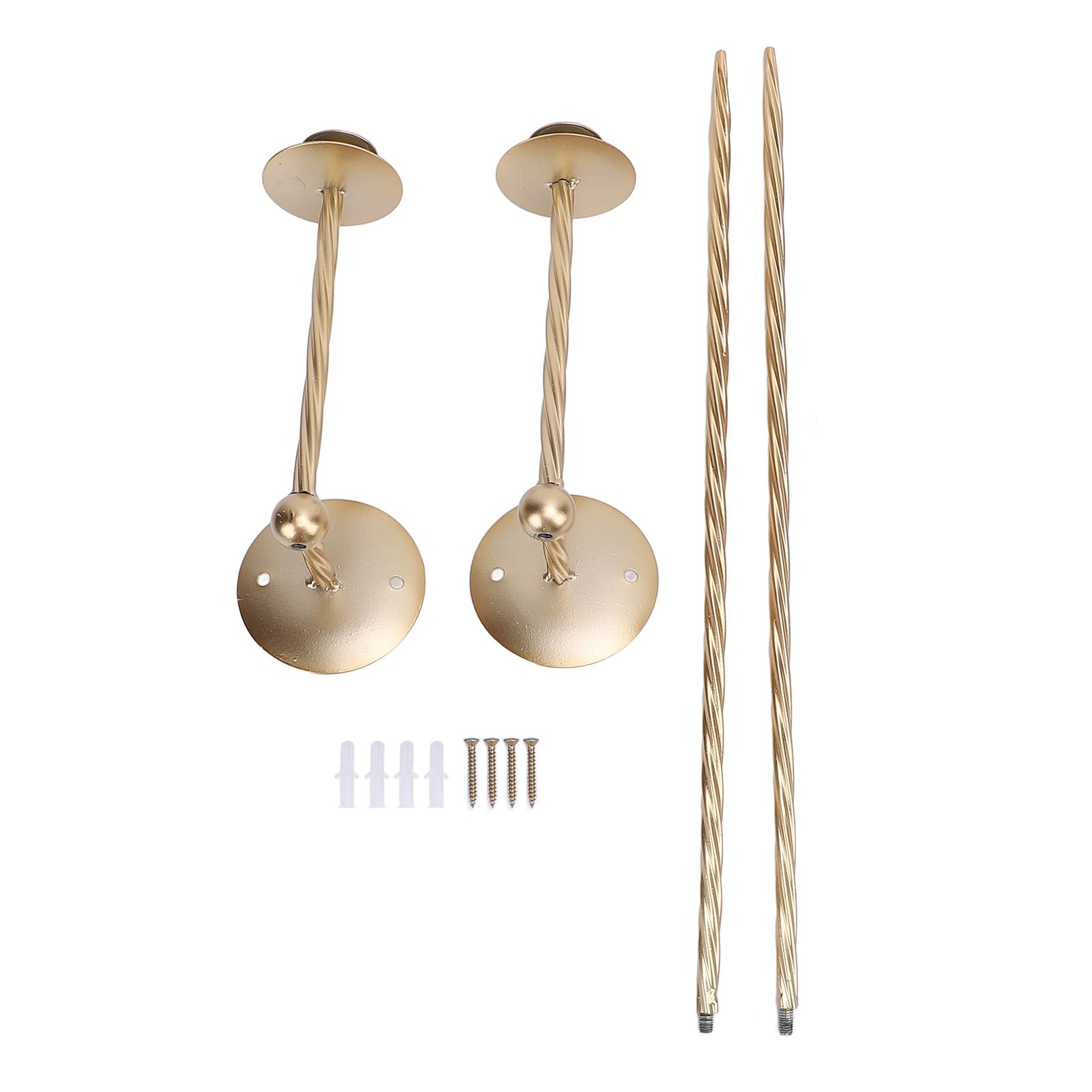 Gold Metal Wall Mount Candle Holder, Long Retro Candlestick Holder for Pillar Candles Elegant Wall Mount Candle Holder and Metal Candles Holder for Home Decor (Gold)