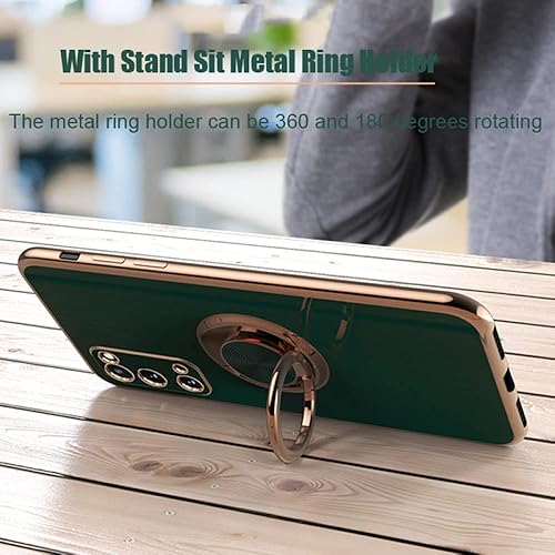 Miniatura 5 de Funda de silicona chapada para Samsung Galaxy S22 S23 Ultra S20 FE S21 Plus Note 20 10 A52 S10 A53 A52S A72 5G Funda con soporte de anillo, color
