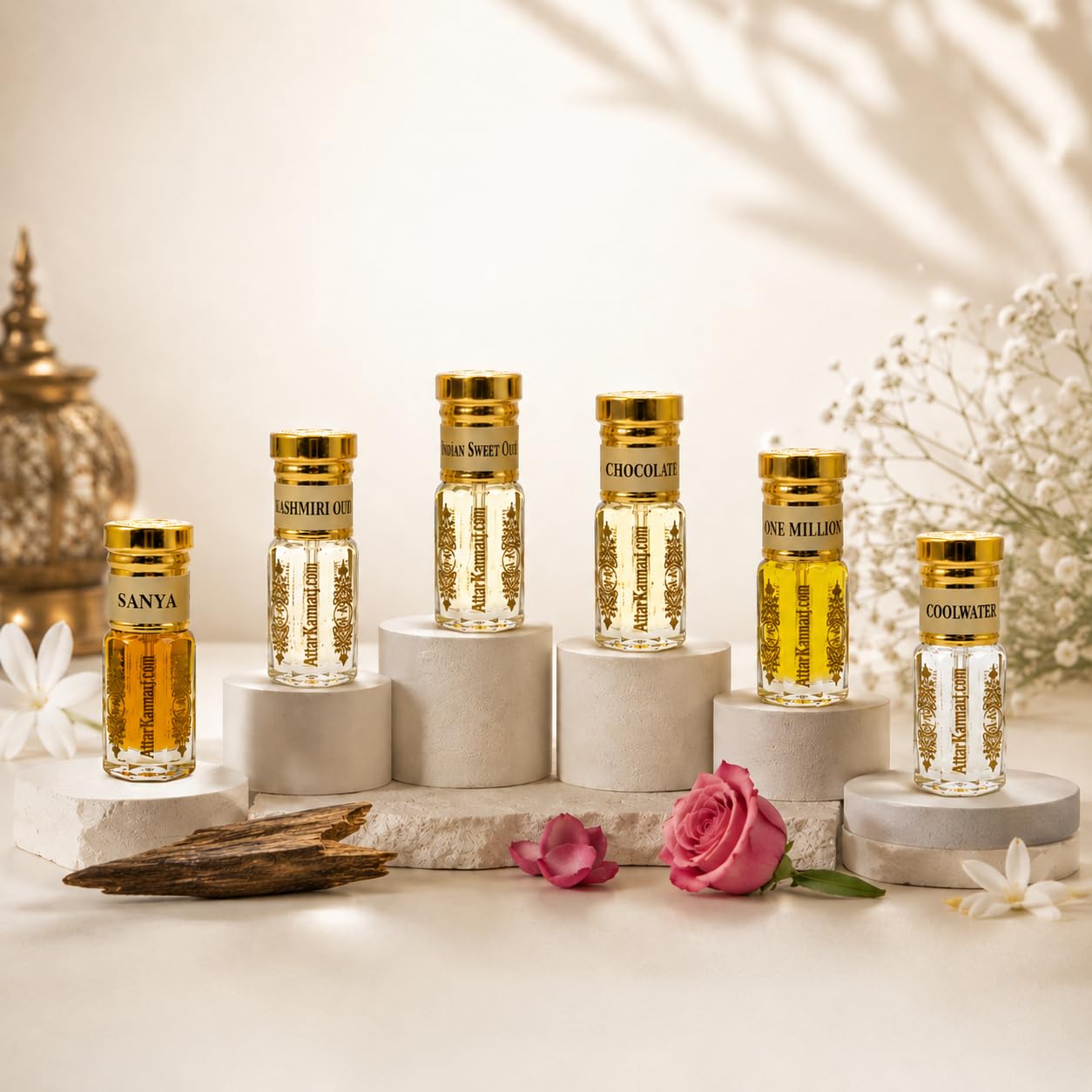 Kannauj Six Attar Set for Men – 100% Alcohol-Free Roll-On Perfumes, Long-Lasting Fragrance (3ml Each) by Attar Kannauj.-image-41