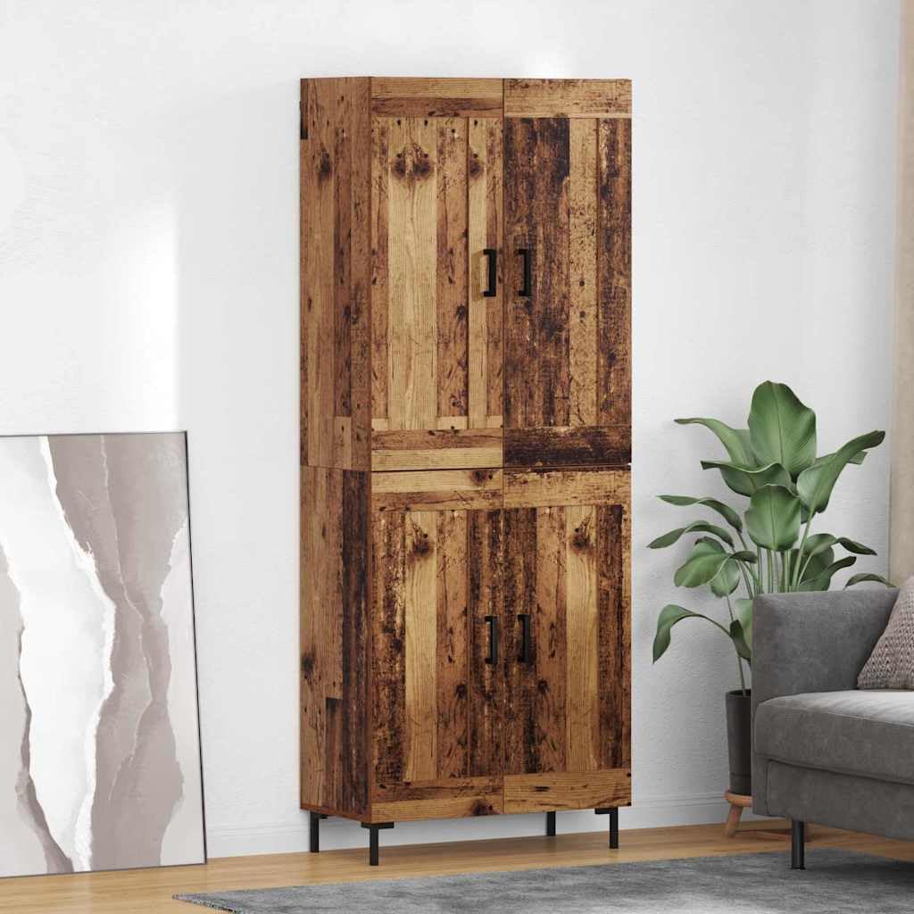 Aparador de madera para salon y pasillo moderno de 4 puertas