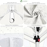 VOUNOT 3m x 3m Pop Up Gazebo with Sides & 4 Weight Bags & Carry Bag, Marquee Garden Party Tent Outdoor, White - 5