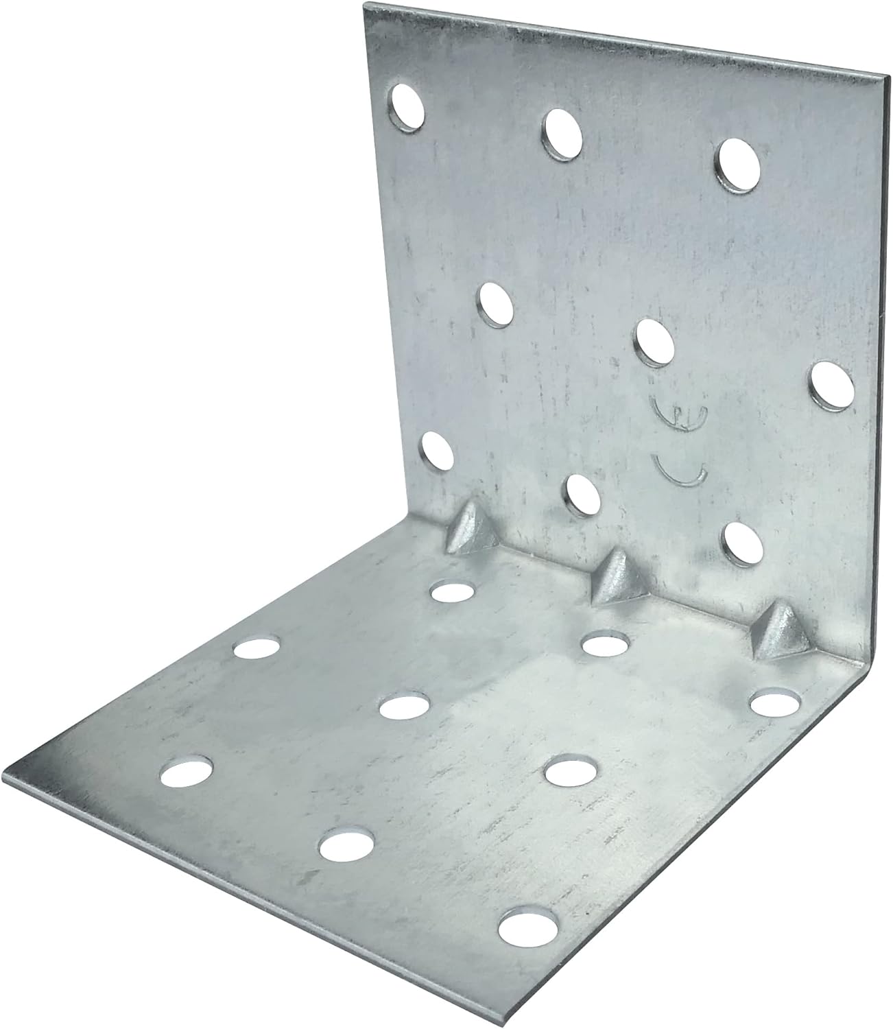 AERZETIX - C58885 – Set of 10 Reinforced Mounting Squares 60 x 60 x 1.5 mm – Square with 18 Holes – for Woodworking Door – Galvanised Steel Z275