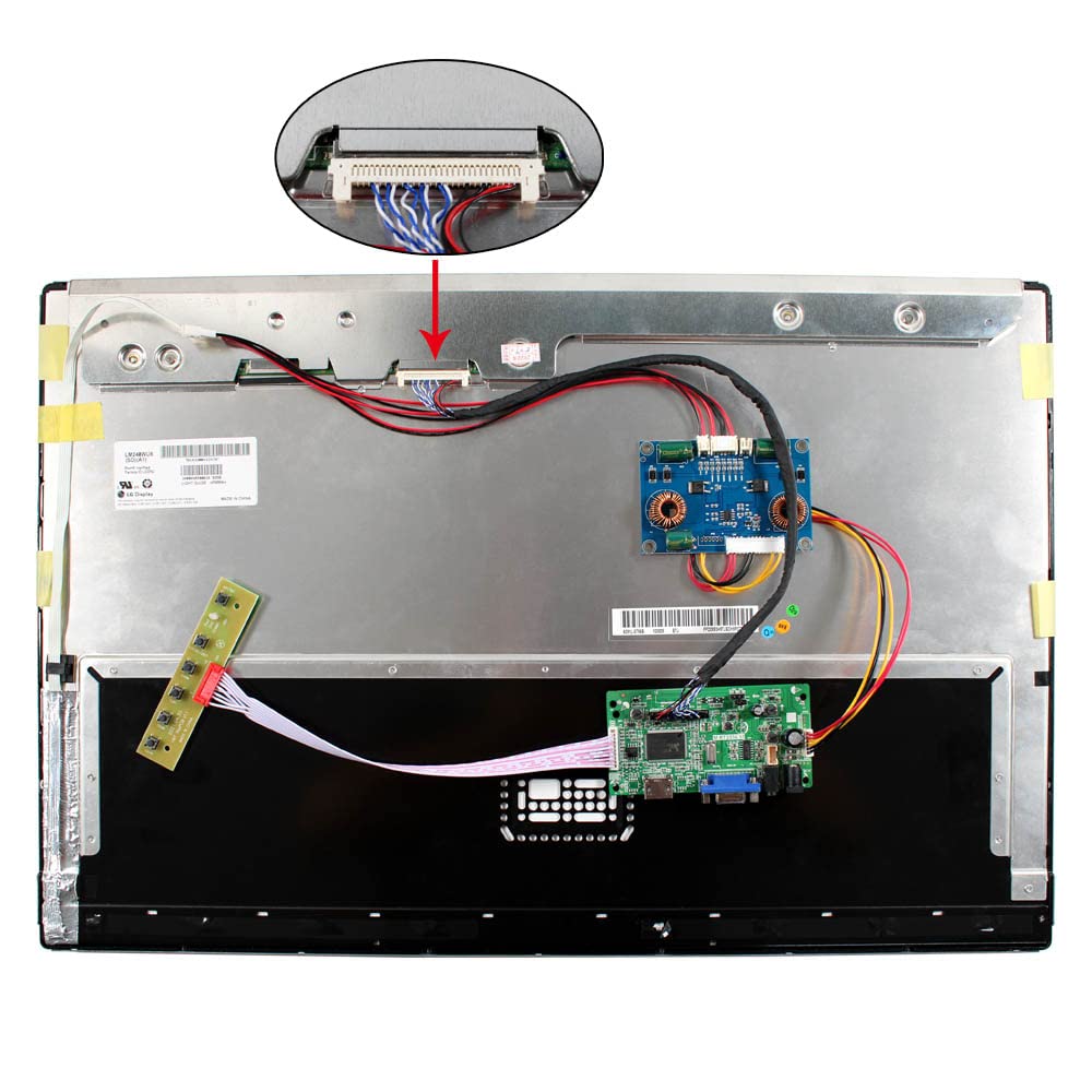 VSDISPLAY Placa controladora LCD VGA H/D para LM240WU6-SDA1 de 24 pulgadas