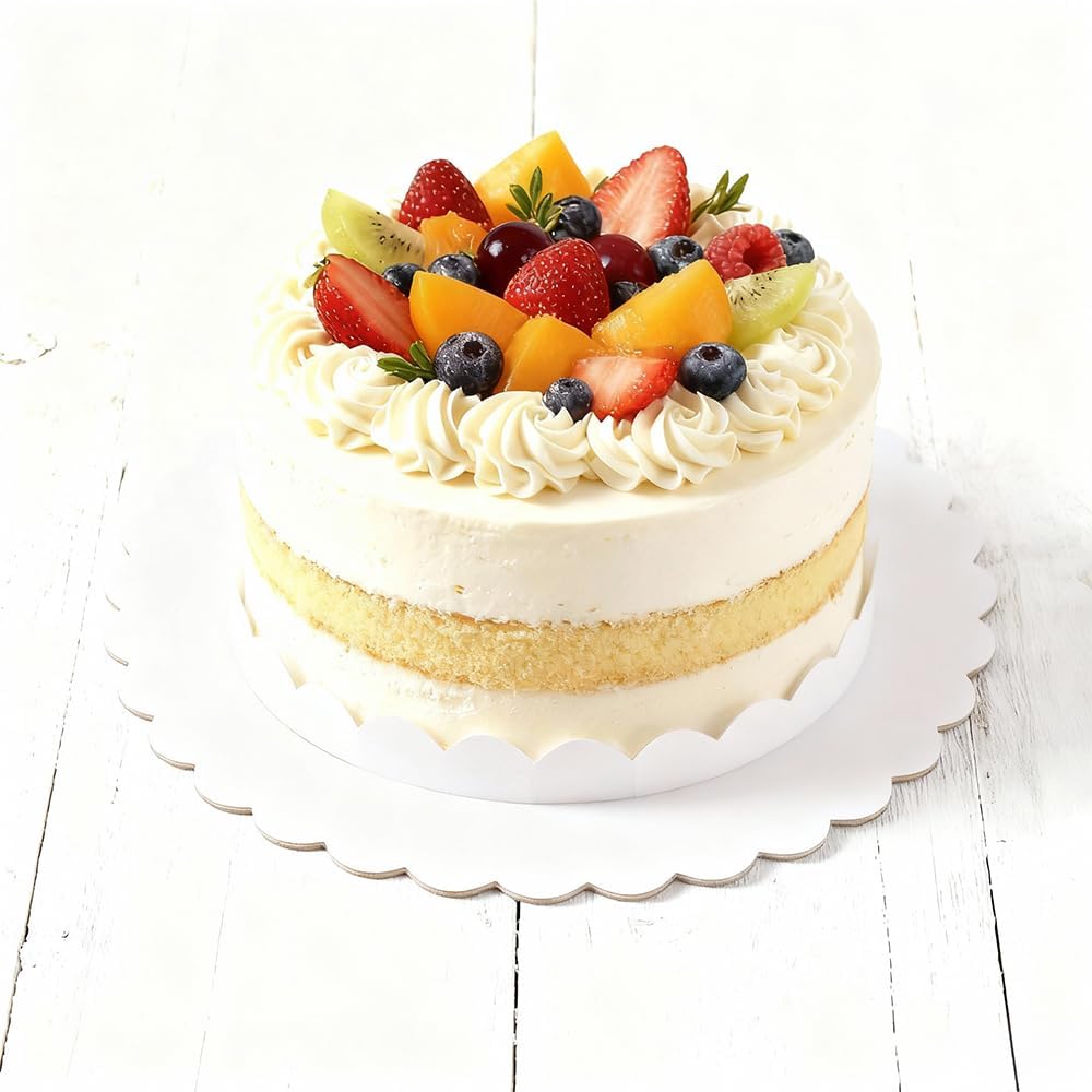 8 Pcs White Cake Boards 8 Inch, Round Cake Base Cardboard for Baking, Cakes DIY and Crafts Display image 5