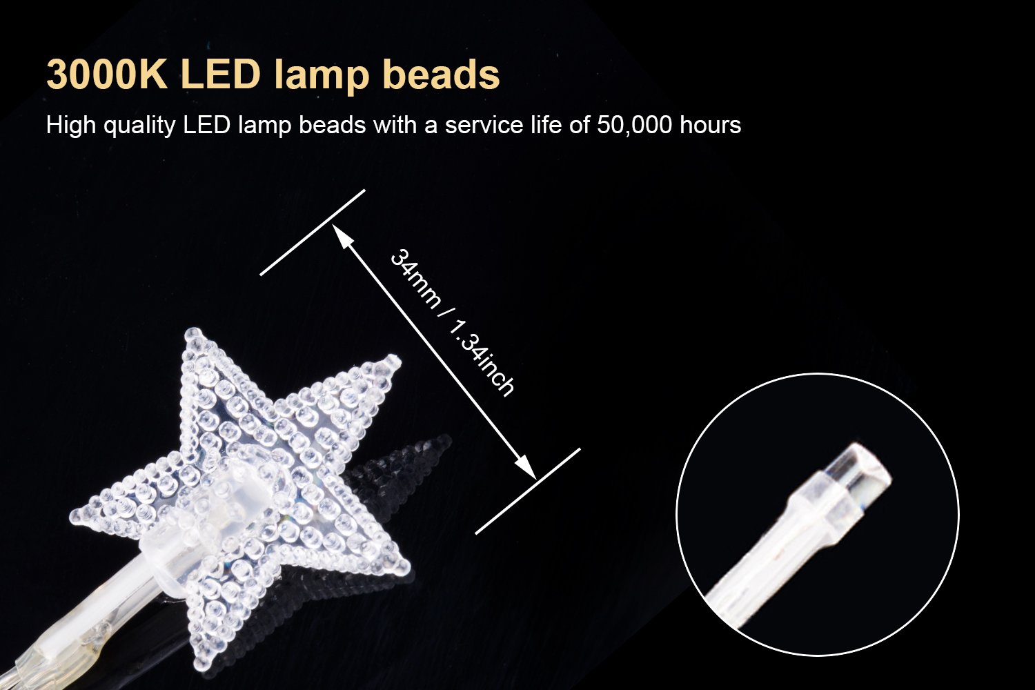 hellum Led-lichtsnoer voor buiten, dimbaar, met timer, led-gloeilampen, lichtketting met afstandsbediening, verlicht 4,5 m, 10 lampen, kleurrijke lichtketting, feestverlichting voor biertuin, kamer