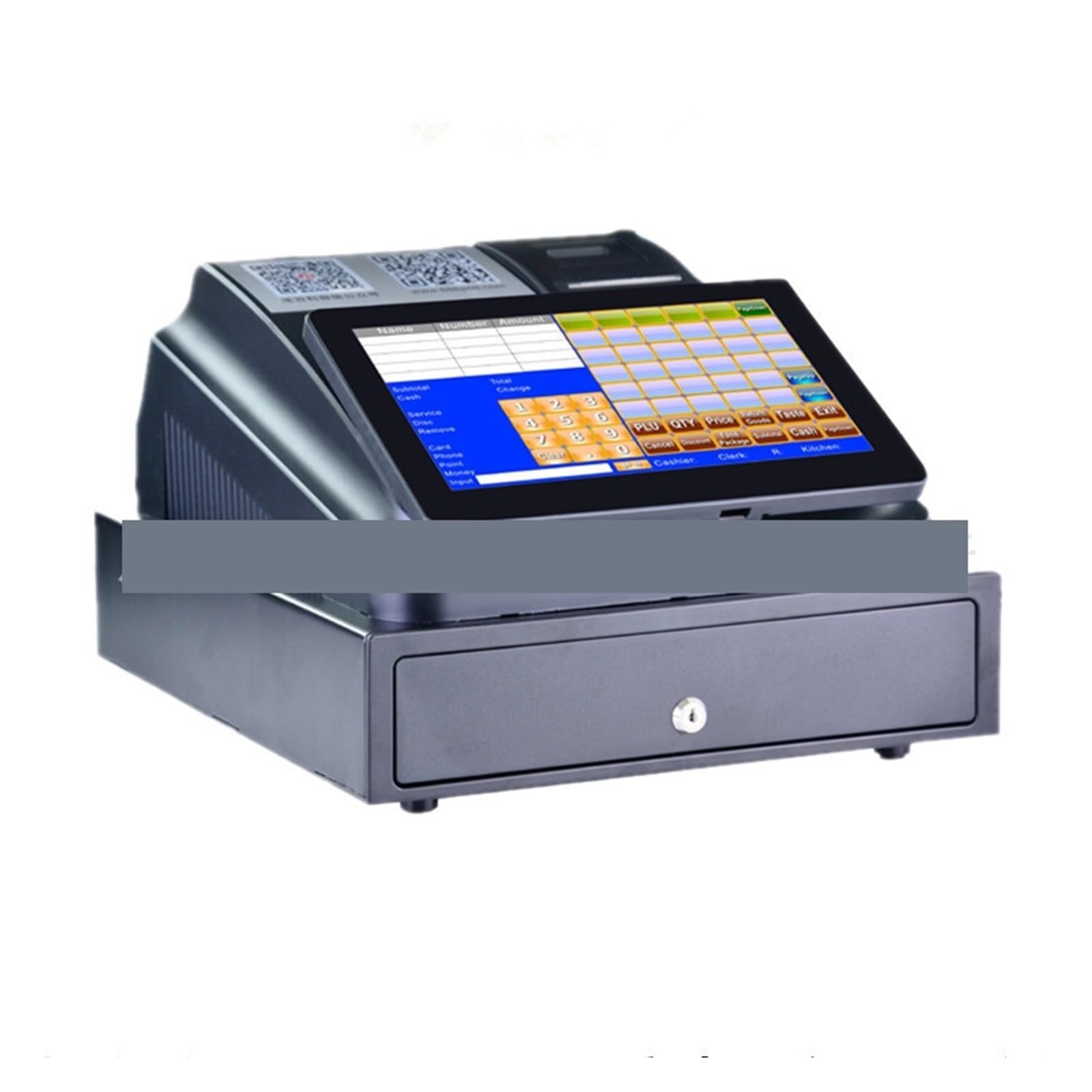 Cash Registers, Inteligentna zintegrowana elektroniczna kasa fiskalna z ekranem dotykowym, Fast Food, mleko, herbata, przekąski, bezobsługowa kasa fiskalna,for Retail & Restaurant All-in-One System