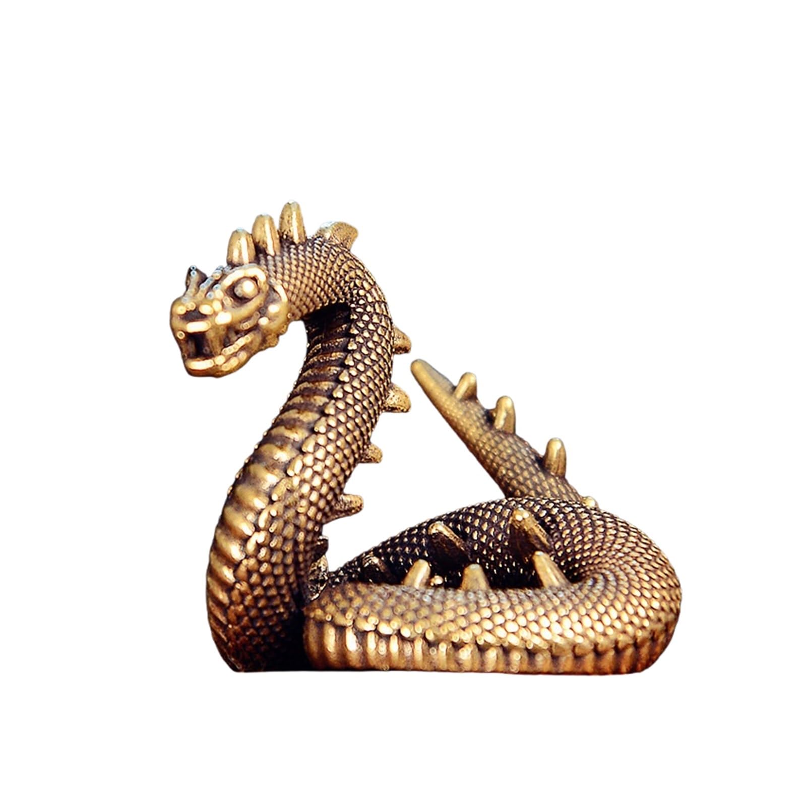 Huolimxun Solid Brass Mini Dragon And Snake Statue Mini Desktop Decoration Crafts Home Decoration Accessories