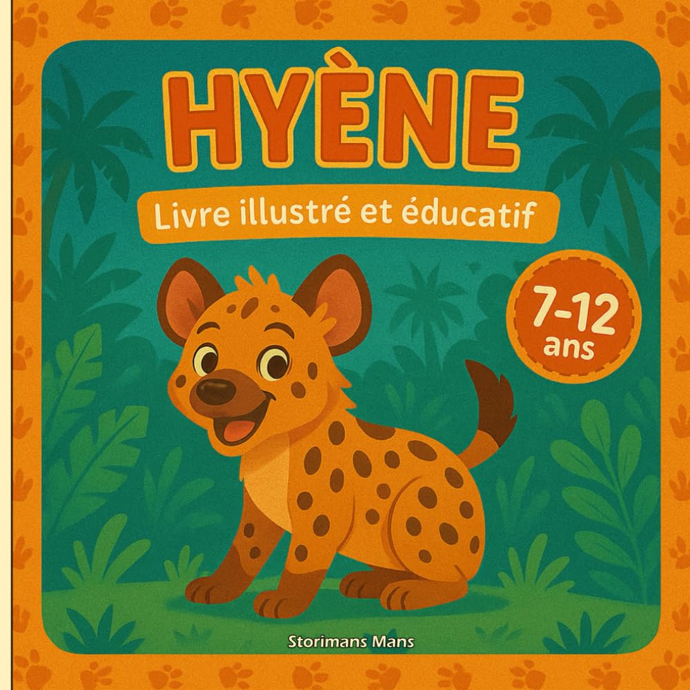 Hyène tachetée - Livre illustré et éducatif: Apprends, colorie, découvre - Un safari de connaissances