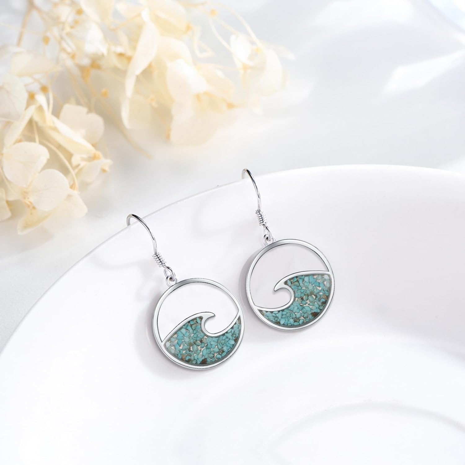 Turquoise Earrings 925 Sterling Silver Cowboy Hat/Cactus/Cowboy Boot/Celtic/Cow Skull Earrings Western Dangle Earrings Country Jewelry Gifts for Women - Image 5