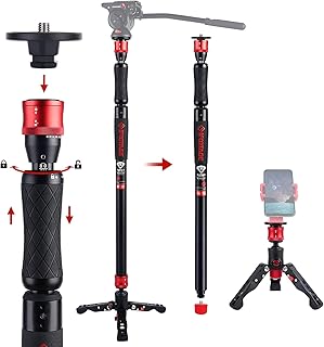 IFOOTAGE Monopod Cobra 2 Strike A150S, 59" Telescopic Camera Monopod with Dual Direction Quick Adjustable, Compatible with DSLR Cameras and Camcorders