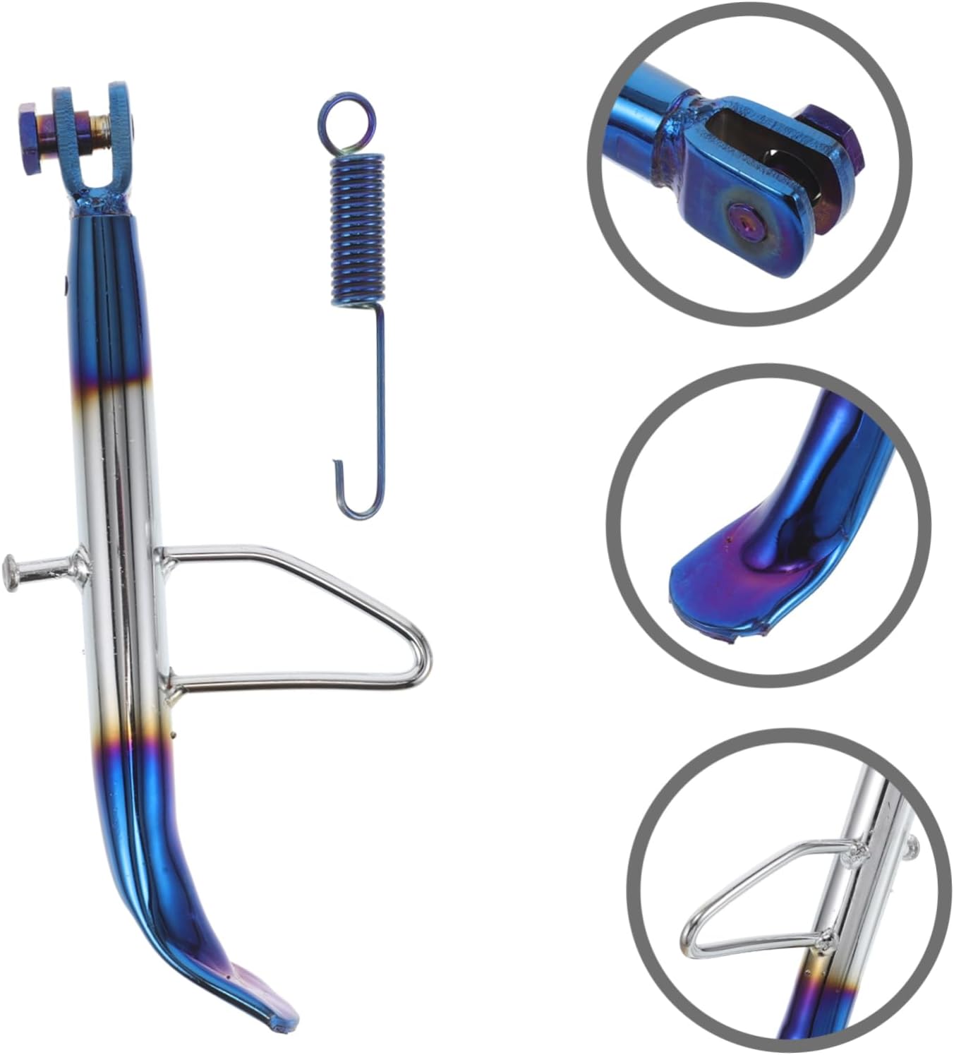 Zerodeko Motorcycle Kickstand Extension Colorful Titanium Side Support Stand for Electric Scooters and Motorbikes Adjustable Foot Bracket for Easy Parking and Stability